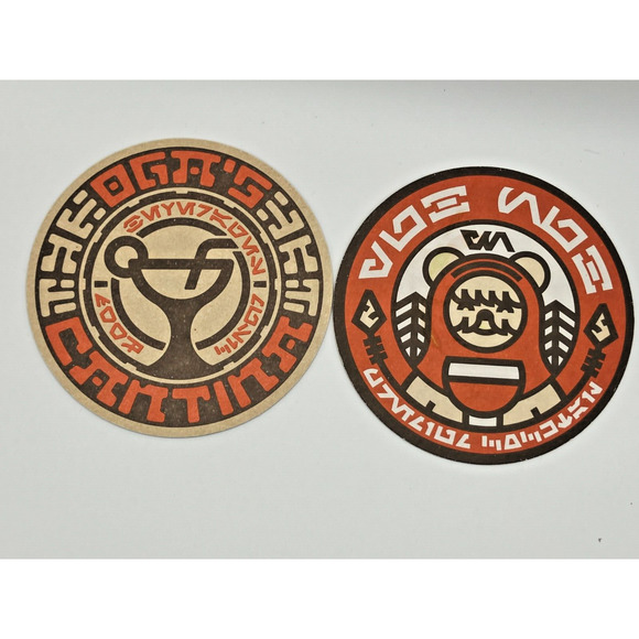 Star Wars Galaxy’s Edge Oga’s Cantina 2 Coaster Set Bantha & Ewok- Disneyland! - Picture 2 of 5